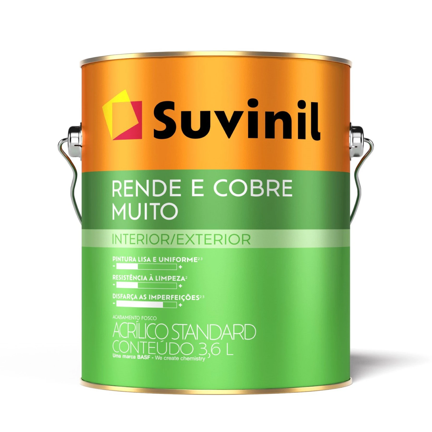 Tinta Acrílica Rende e Cobre Muito Standard Fosco Interno e Externo Rio Paine 3,6L Suvinil
