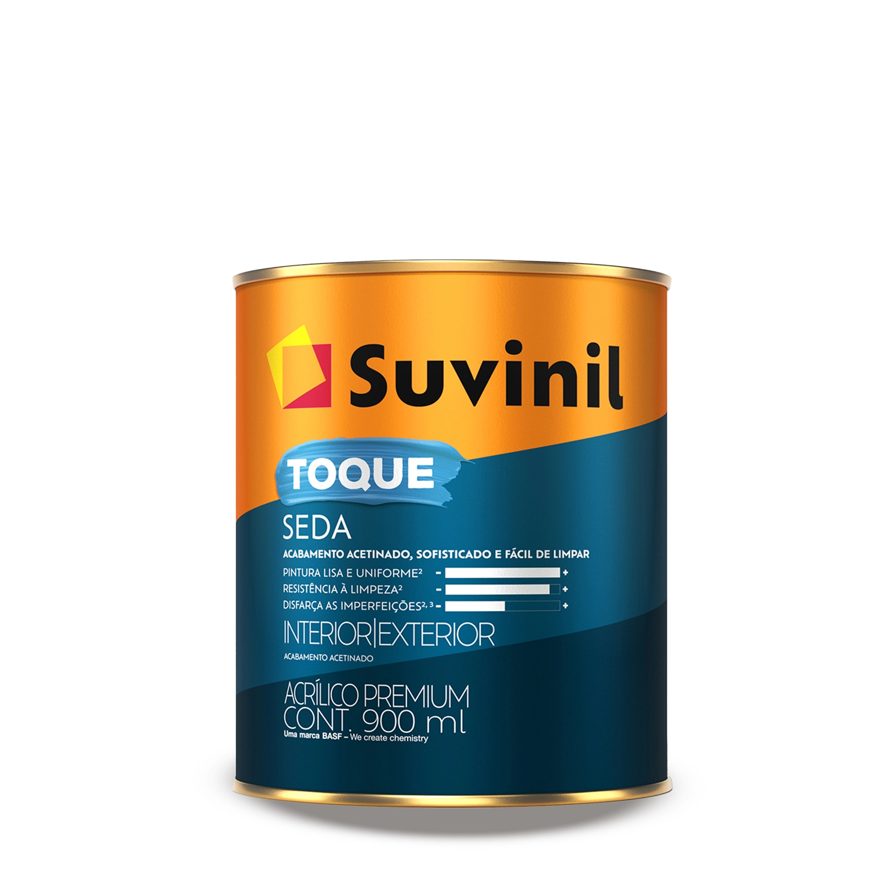 Tinta Acrílico Acetinado Toque Seda Interno e Externo Branco 900ml Suvinil