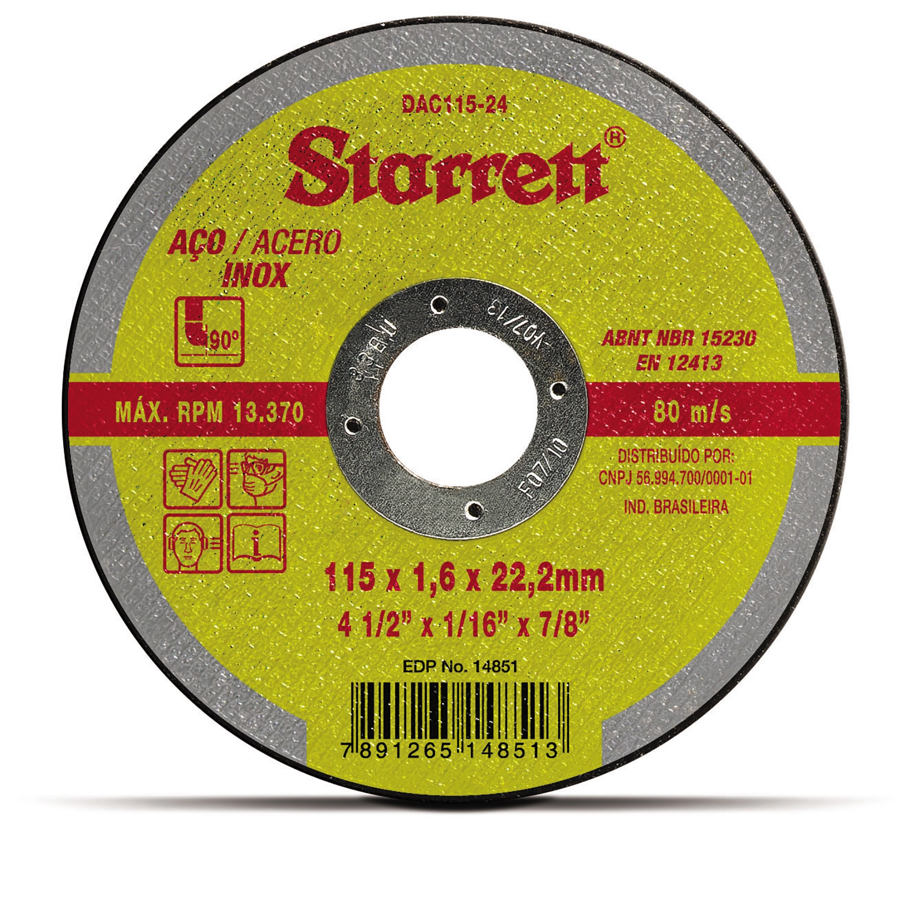 Disco Corte Inox Dac115 24 Starrett