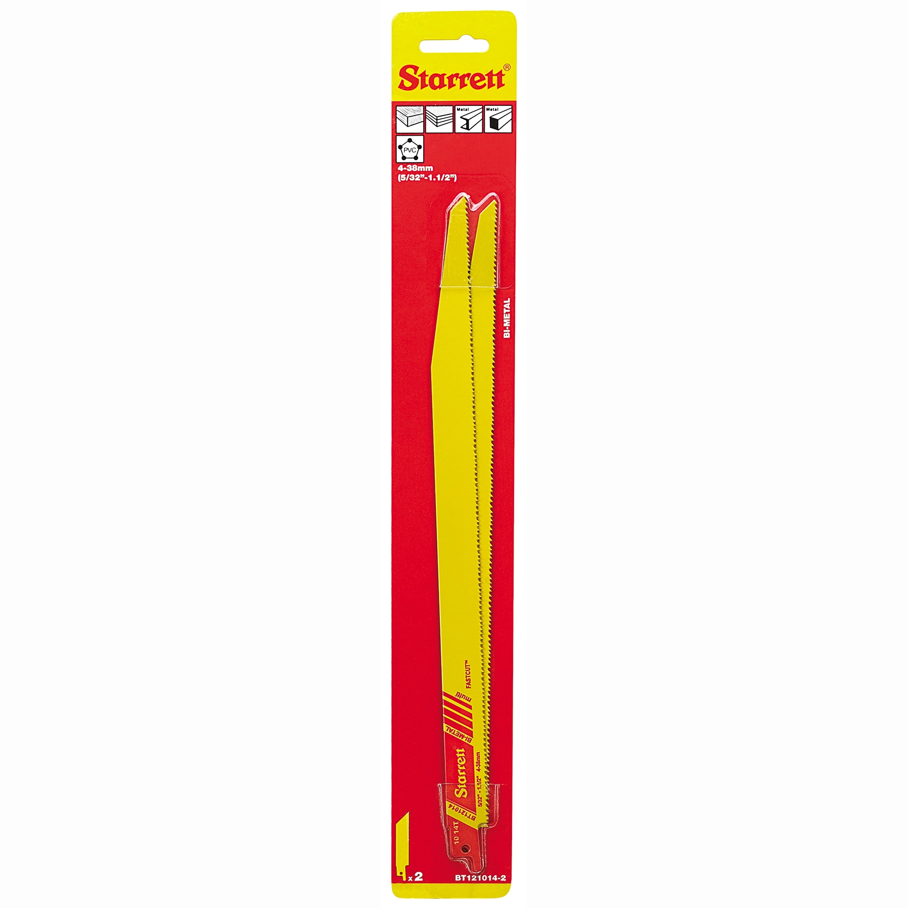 Jogo de Lâmina para Serra Sabre Para Madeira e Metal 300mm 10 a 14 dentes 2 lâminas Starrett