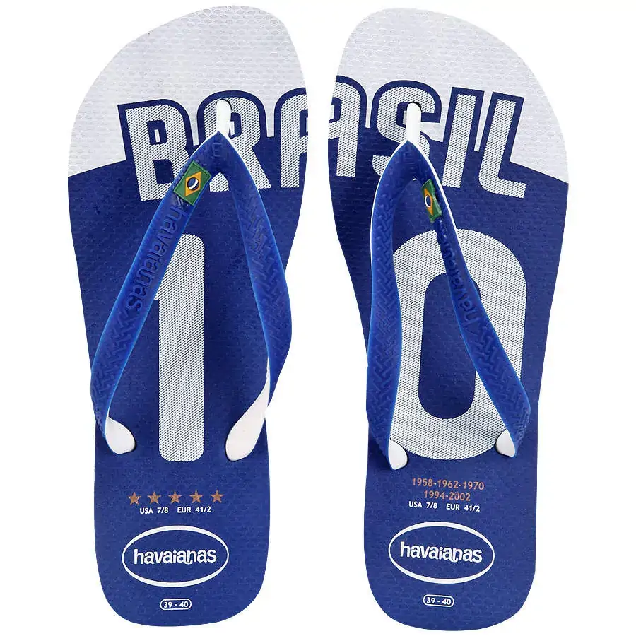 Sand Havaianas Brasil 43/44 Azul/branco