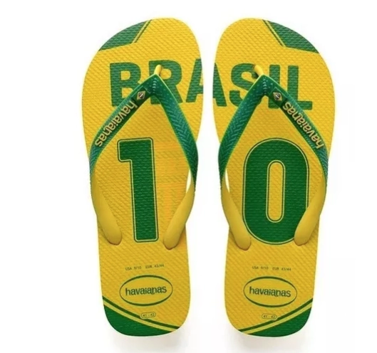 Sandalia Verde E Amarela 41/2 Havaianas Team