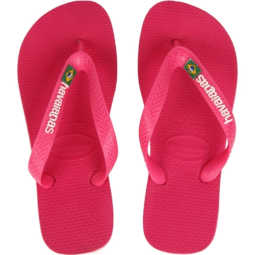 Chinelo Havaianas Brasil Logo Pink