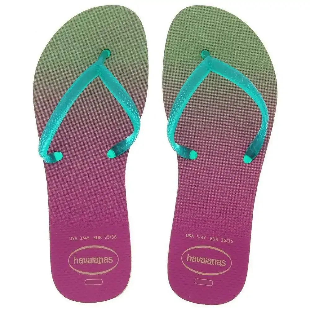 Sand.havaianas Flat Sunset Bege/verde 35/36