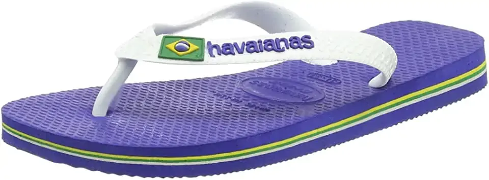 Chinelo Azul Naval Brasil Logo Havaianas N° 29/30