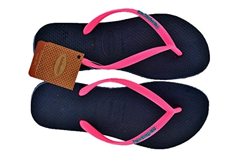 Sand.havaianas Slim Logo Marinho/rosa 37/38