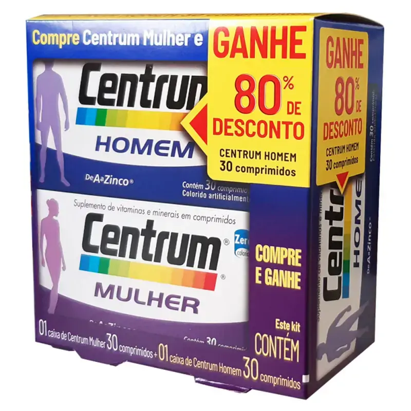 Centrum Gender Kit 30 Comp Mulher 30 Comp Homem