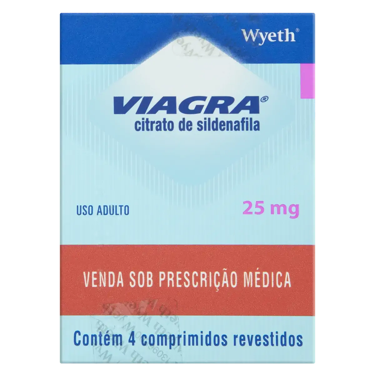 Viagra 25mg Wyeth Caixa 4 Comprimidos Revestidos