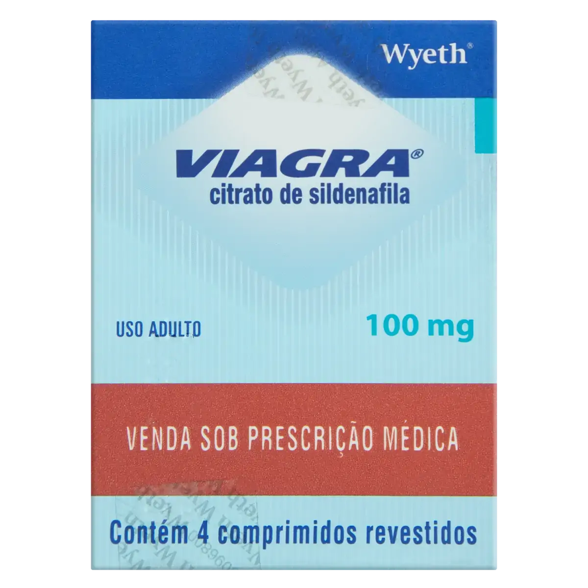 Viagra 100mg Wyeth Caixa 4 Comprimidos Revestidos