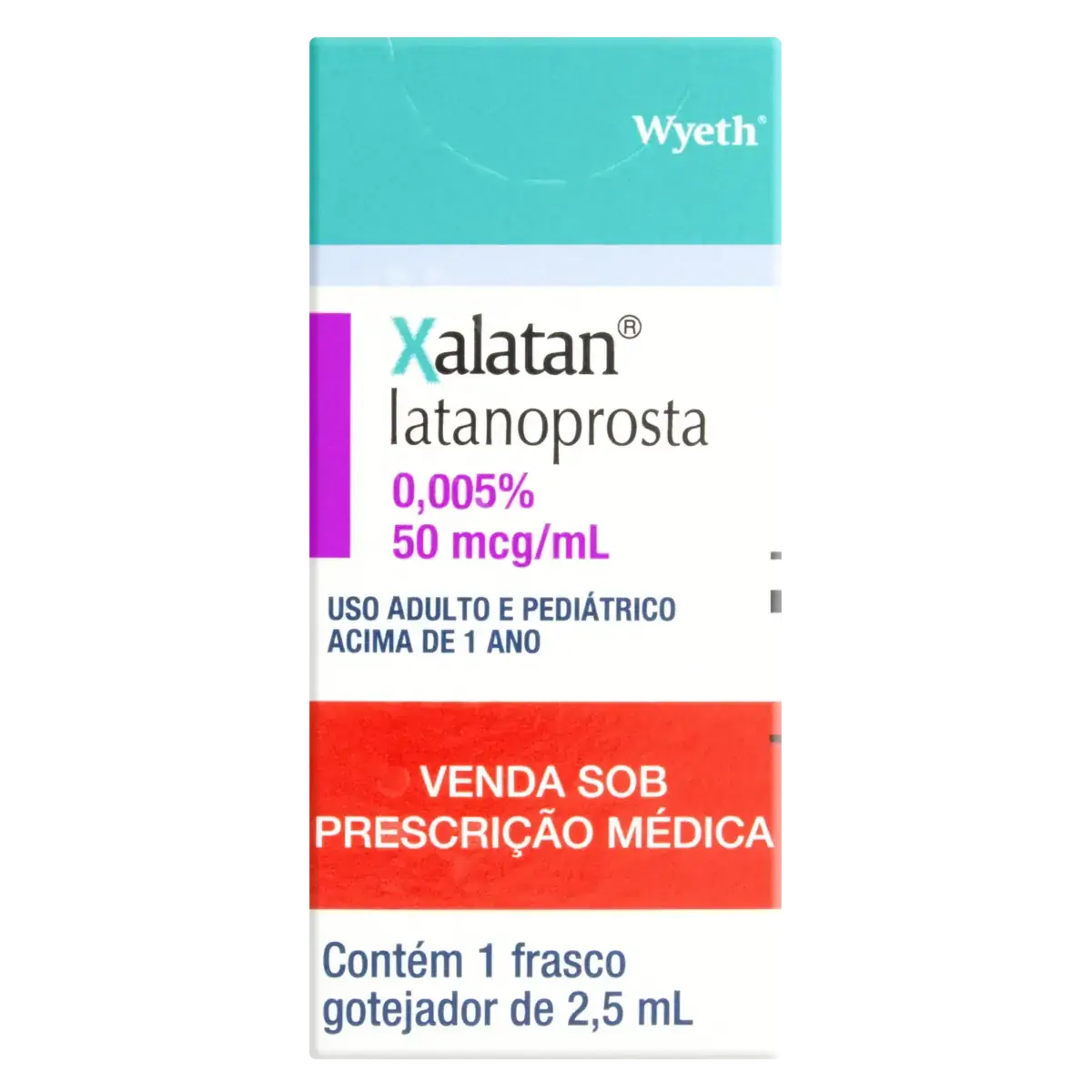 Xalatan 50 Mcg/ml 0,005 Wyeth Caixa 2,5ml Solução Oftálmica