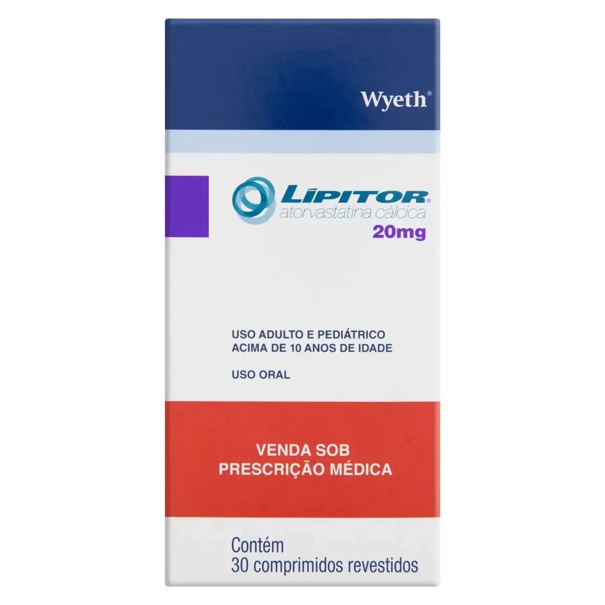 Lípitor 20mg Wyeth Caixa 30 Comprimidos Revestidos
