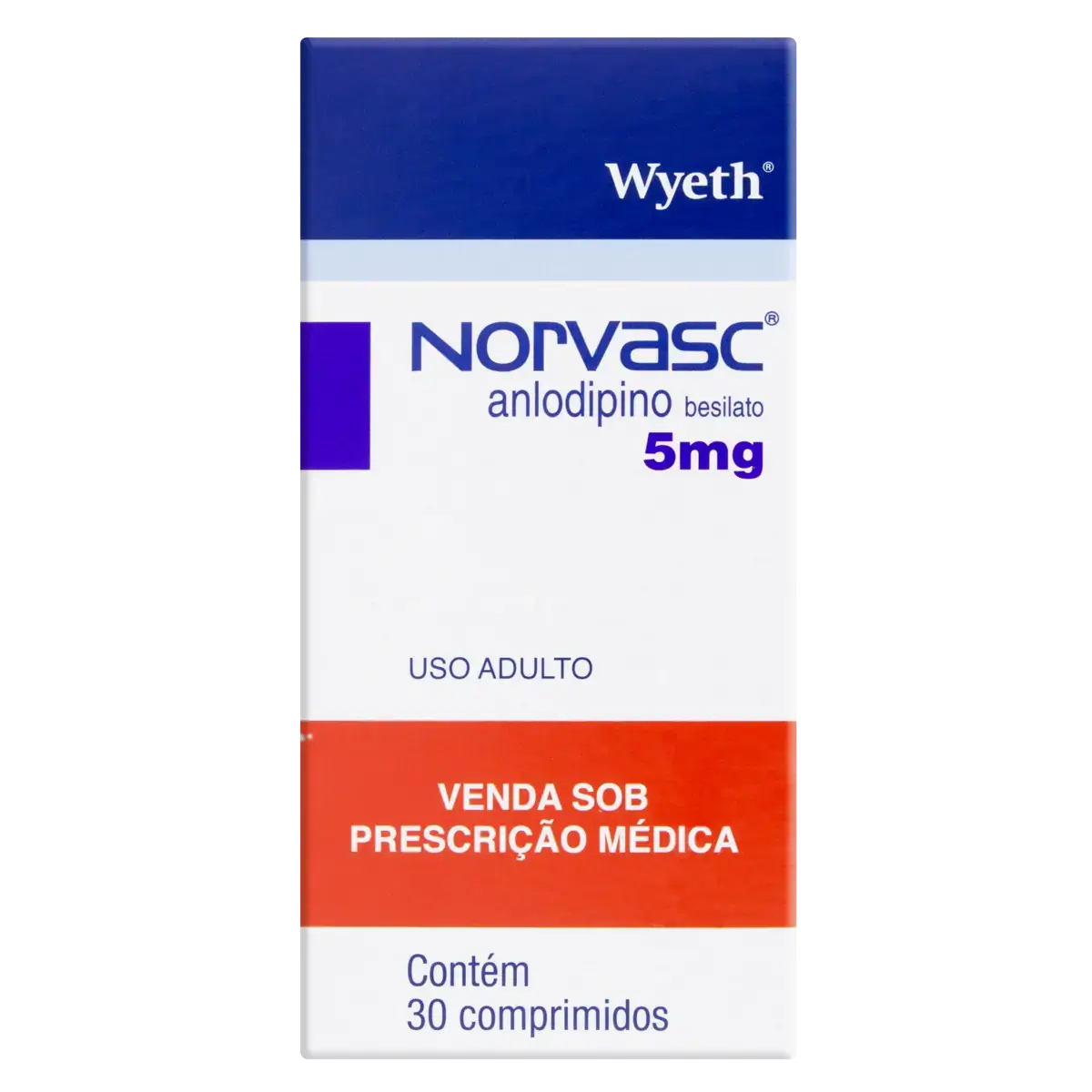 Norvasc 5mg Wyeth Caixa 30 Comprimidos