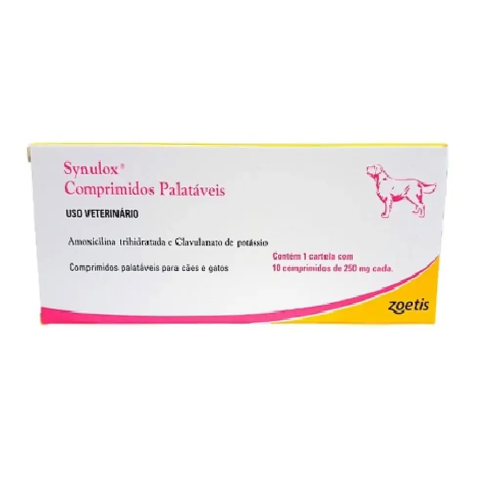 Synulox Zoetis 250mg 10 Comprimidos
