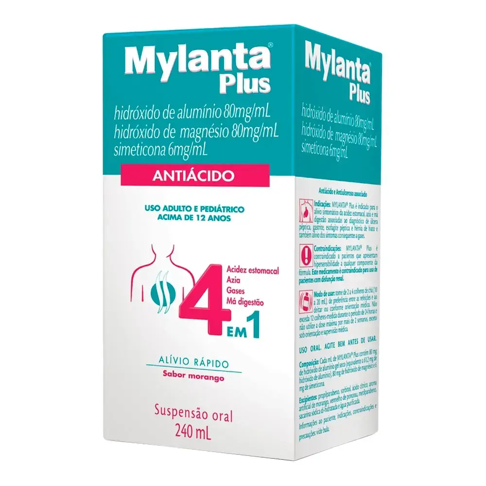 Mylanta Liquido Sabor Morango Frasco 240 ml
