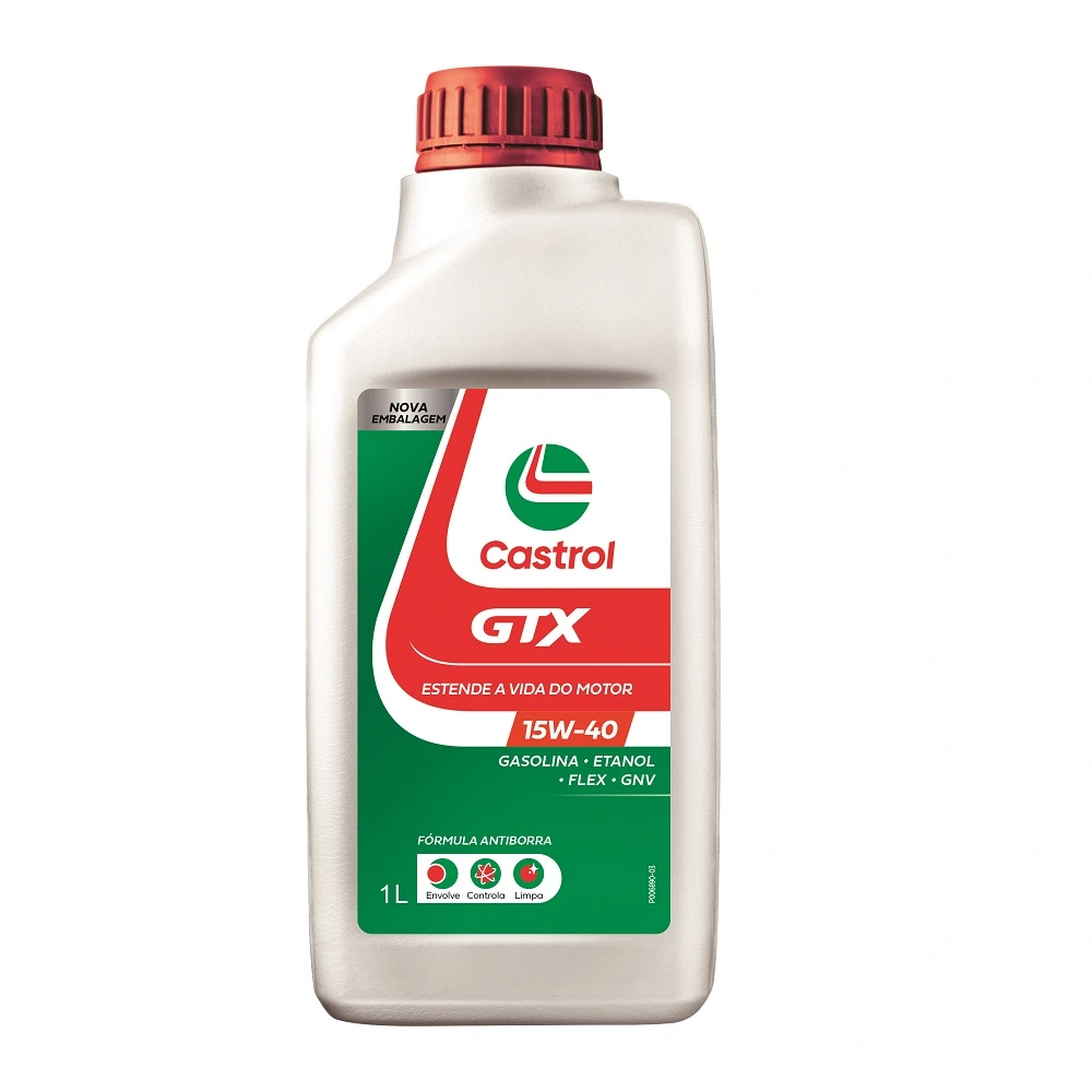 Lubrificante Mineral Antiborra Sae 15w 40 Castrol Gtx Frasco 1l