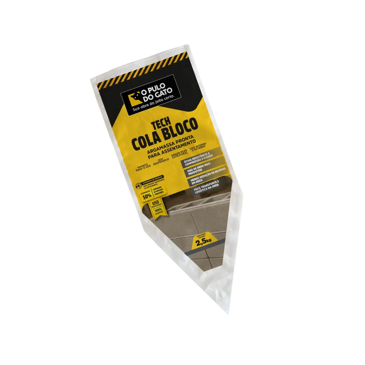 Argamassa Líquida Tech Cola Bloco 2,5kg - Assentar Tijolos Cerâmica E Bloco De Concreto