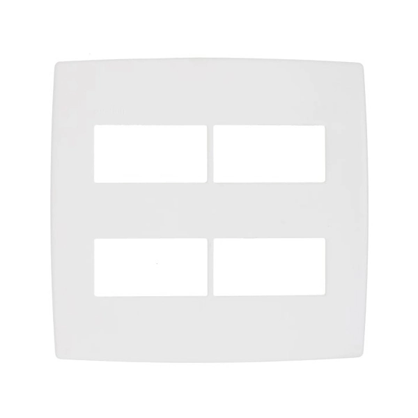 Placa para 2 + 2 Postos Separados 4x4´´ Pialplus Branca