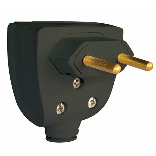 Plugue Macho 2 Pólos 10A 220V Preto Pial Legrand