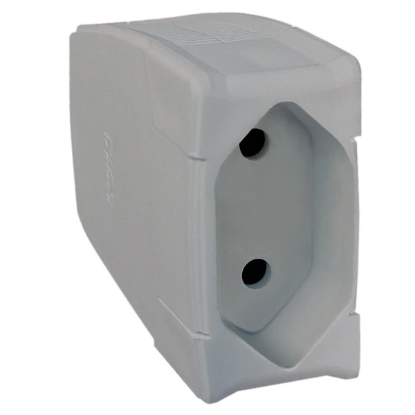Plugue Fêmea 2 Pólos 20A 220V Cinza Pial Legrand
