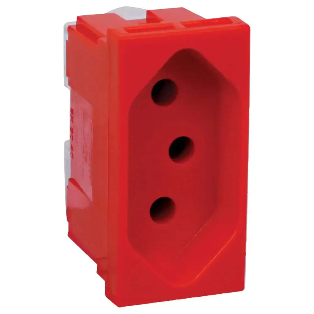 Módulo Tomada Pialplus 2p+T 20a Vermelho