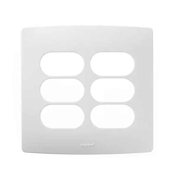 Placa sem Suporte 4x4 6Módulos Branco Nereya Pial Legrand