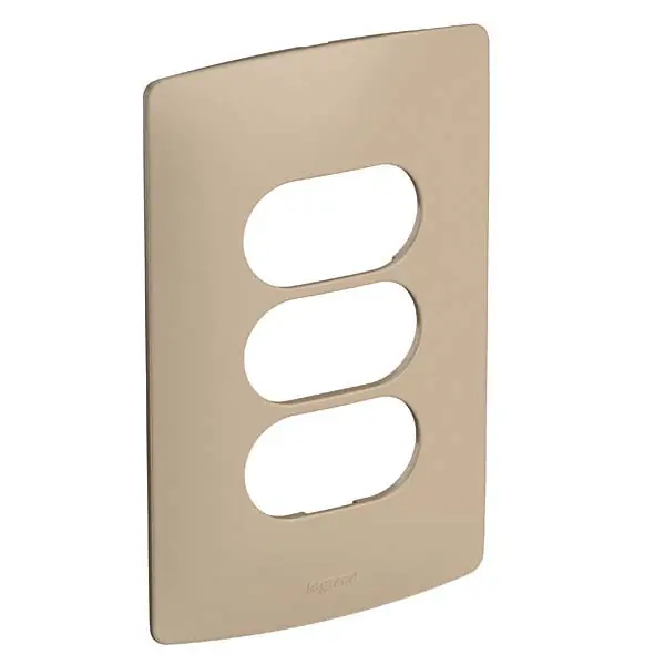 Placa sem Suporte 4x2 3Módulos Bege Nereya Pial Legrand