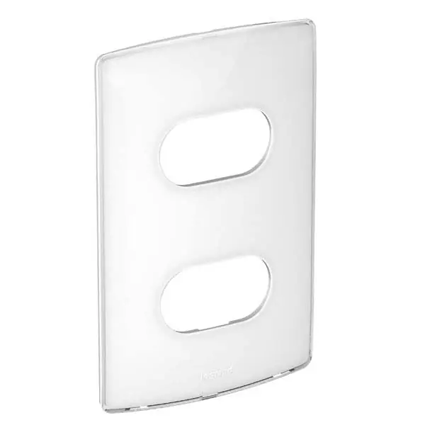 Placa sem Suporte 4x2 2Módulos Branco Gloss Nereya Pial Legrand