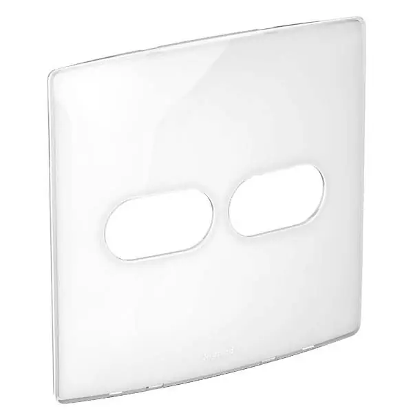 Placa sem Suporte 4x4 2Módulos Branco Gloss Nereya Pial Legrand