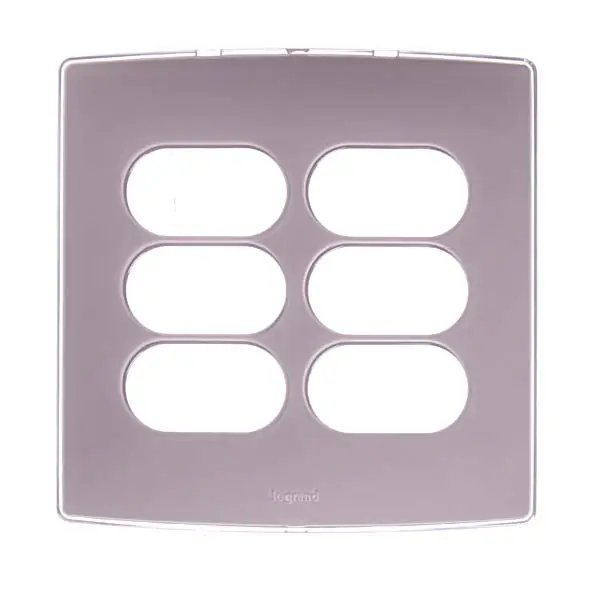 Placa sem Suporte 4x4 6Módulos Malt Gloss Nereya Pial Legrand