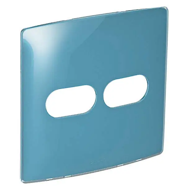 Placa sem Suporte 4x4 2Módulos Azul Nereya Pial Legrand