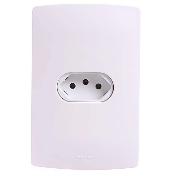 Conjunto de Tomada Energia 10A Branco Nereya Pial Legrand