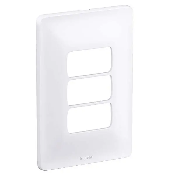 Placa para 3 Postos Separados Zeffia 4x2´´ Branca