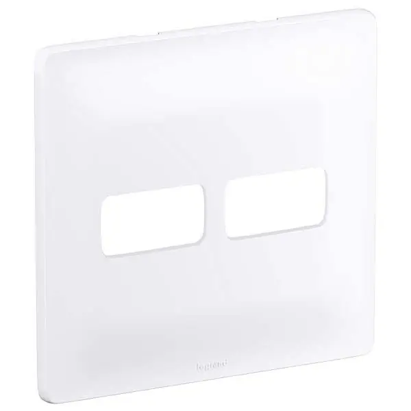 Placa com 2 Postos Separados Zeffia 4x4´´ Branca