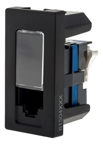 Tomada Dados Lcs2 Rj45 Cat.6 1m Preta 615047pt Pial Plus+