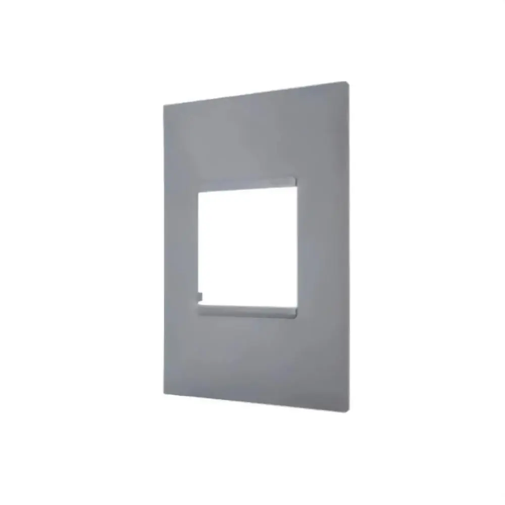 Placa Pial Plus+ 4x2cm Dois Postos Juntos Cinza - Pial Legrand