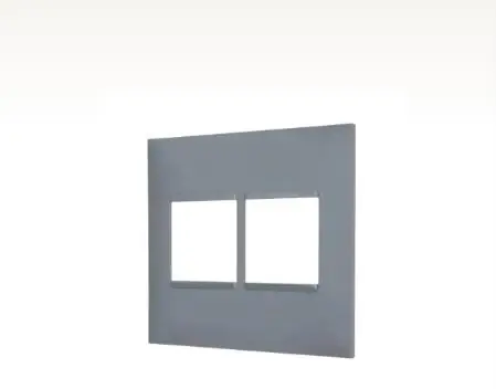 Placa Pial Plus+ 4x4cm 2+2 Postos Juntos Cinza - Pial Legrand