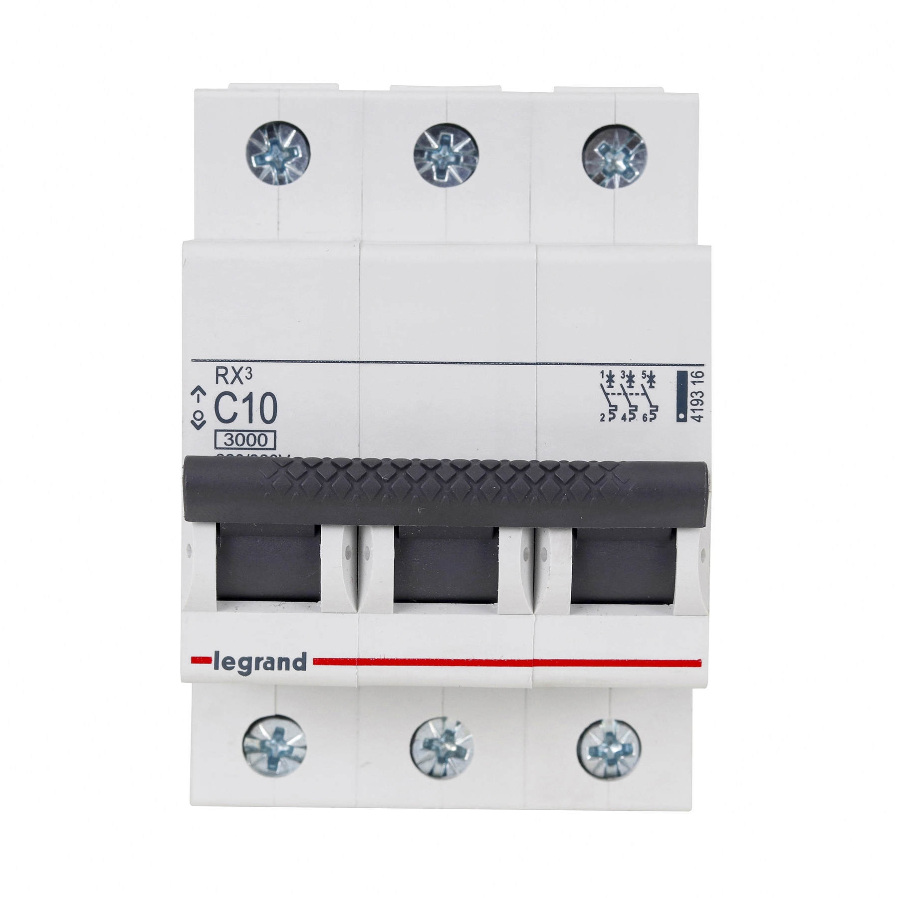 Disjuntor Din Tripolar Curva C 10A Rx3 Legrand