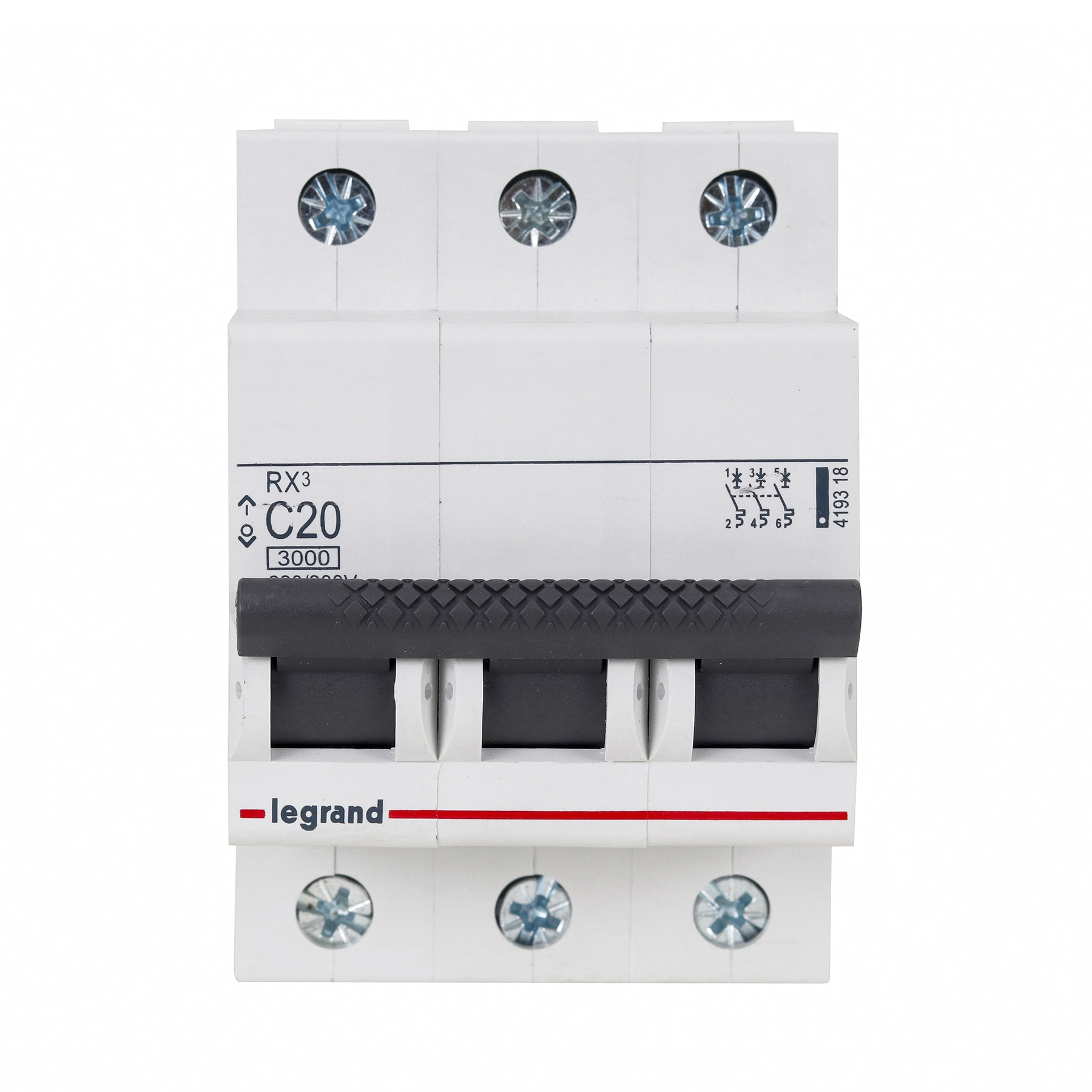 Disjuntor Din Tripolar Curva C 20A Rx3 Legrand