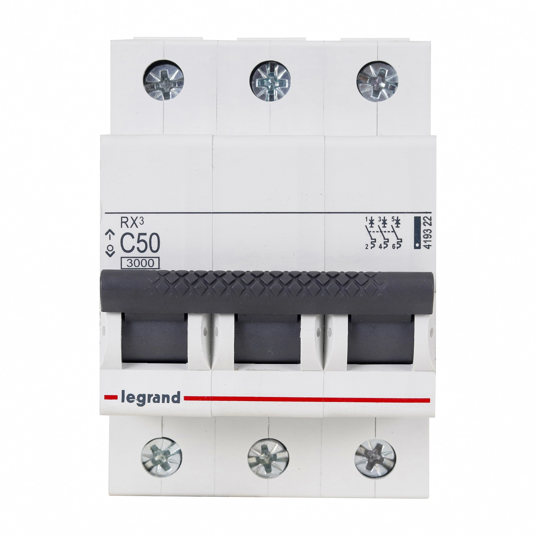 Disjuntor Din Tripolar Curva C 50A Rx3 Legrand