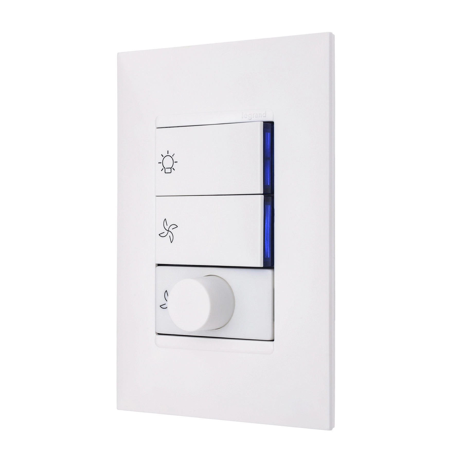 Controle Ventilação Bivolt 4X2 Branco Pial Plus+