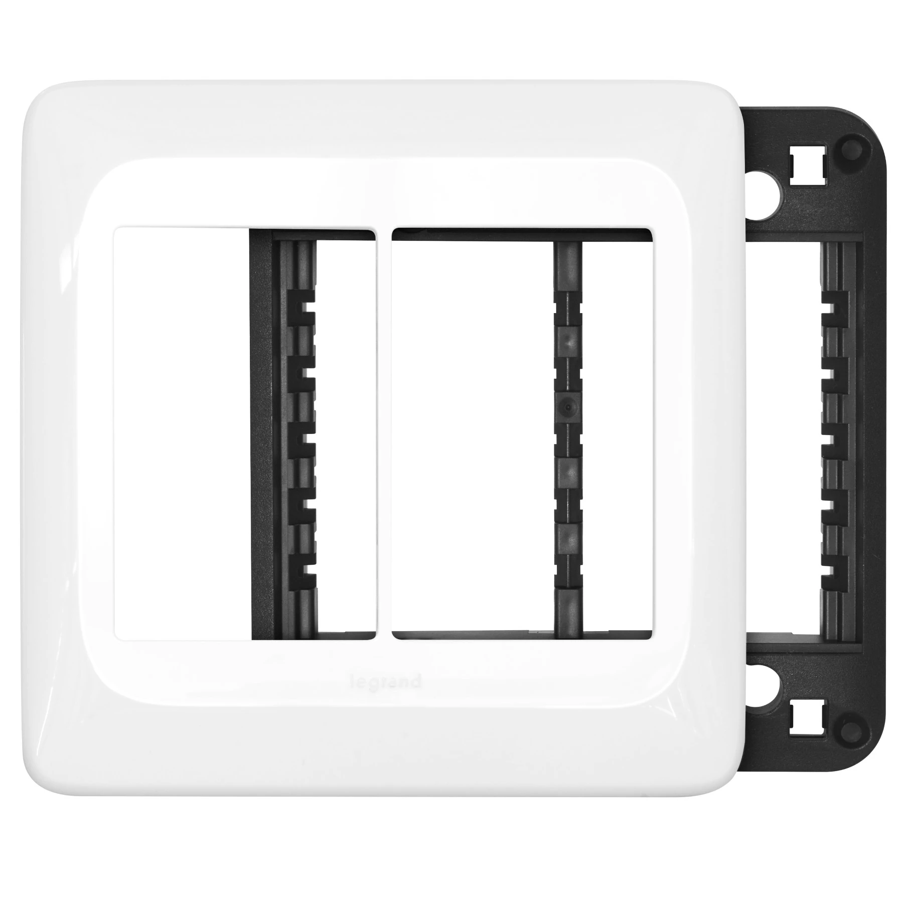 Placa com Suporte 3+3 Posto Juntos 4x4 Branco Pial Pop