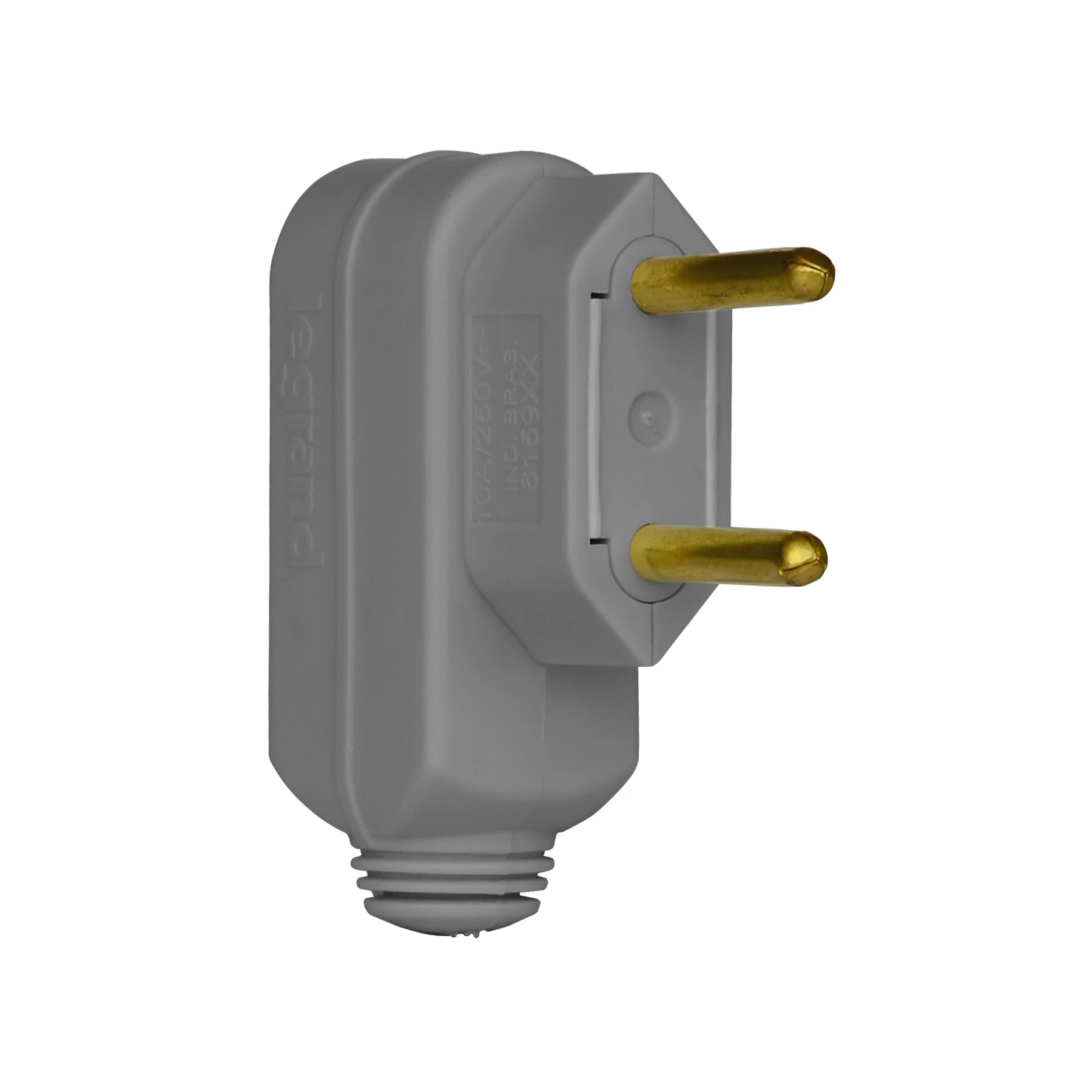 Plugue Macho 2 Pinos 10A Bivolt Cinza Pial Legrand