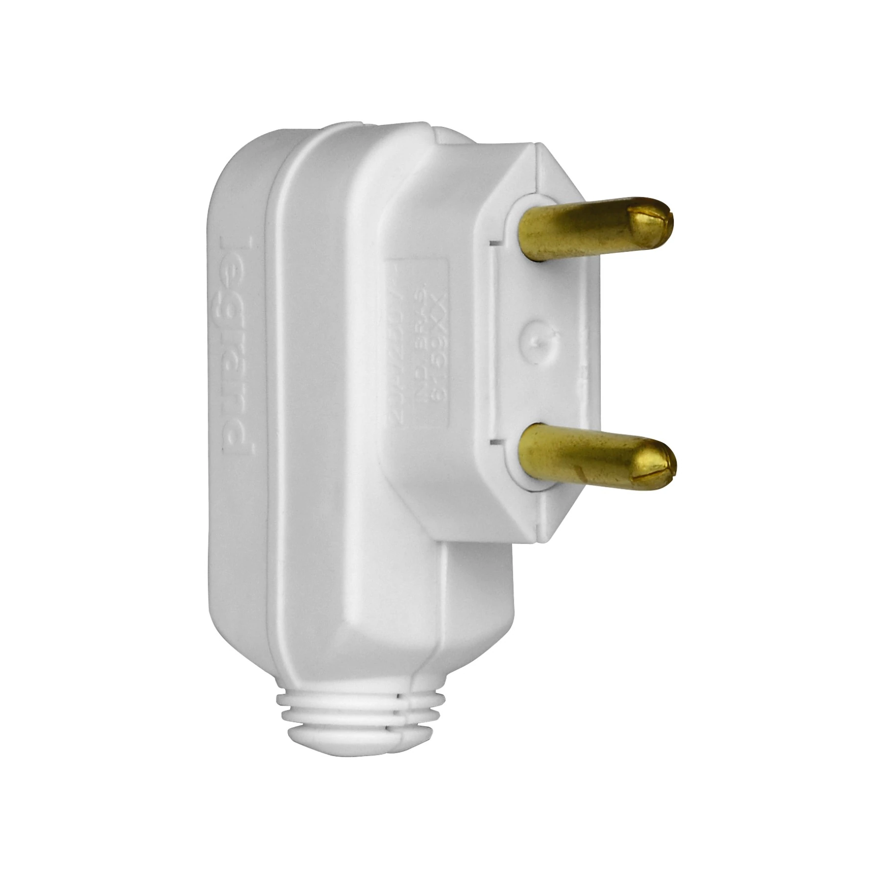 Plugue Macho 2 Pinos 20A Bivolt Branco Pial Legrand