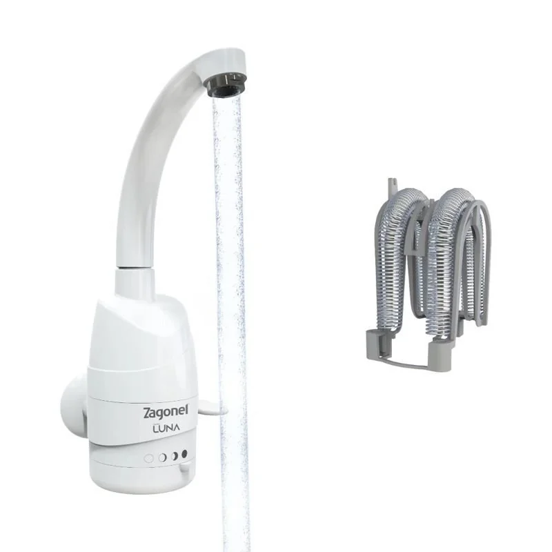 Torneira Elétrica Zagonel Luna De Parede Branca 220v + Resistência