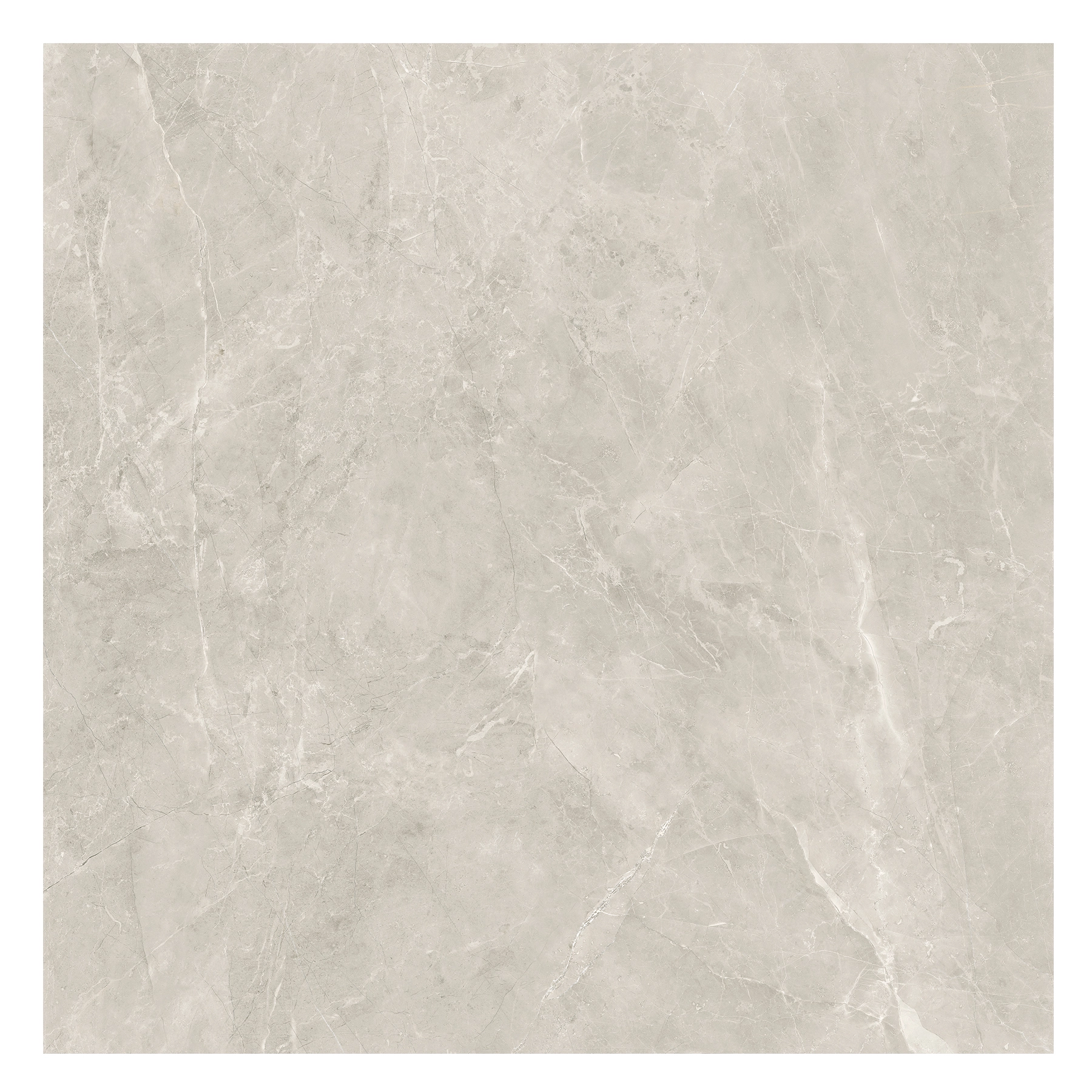 Porcelanato Marmorizado Acetinado Borda Reta Interno 120x120cm Castellón Cinza Portinari