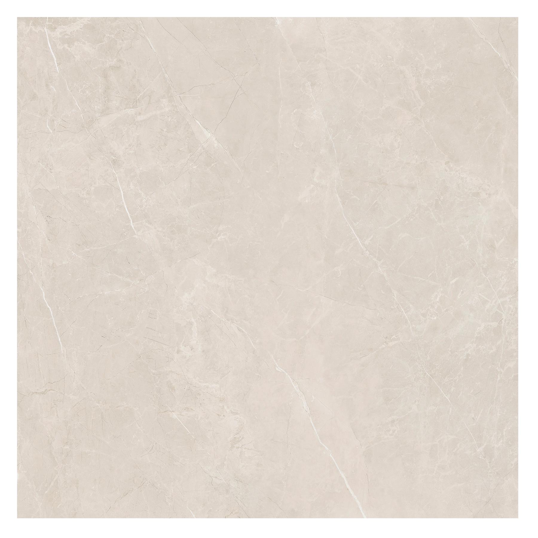 Porcelanato Marmorizado Acetinado Borda Reta Interno 120x120cm Castellon Bege Portinari
