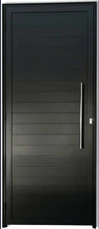 Porta De Aluminio Lambril Com Puxador Linha Premium Preto