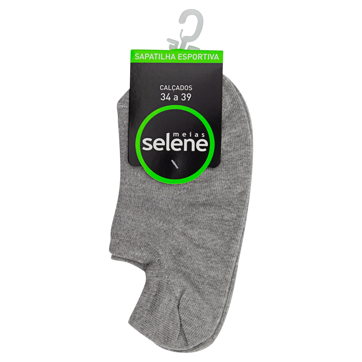 Meia Feminina Sapatilha Cinza Mescla Esportiva Selene N 34 39