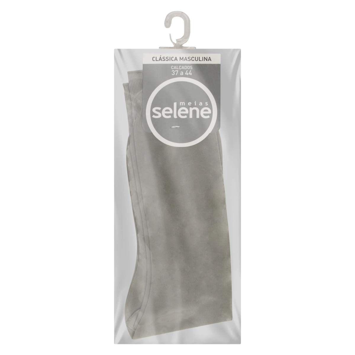Meia Masculina Cano Longo Cinza Clássica Selene N 37 44