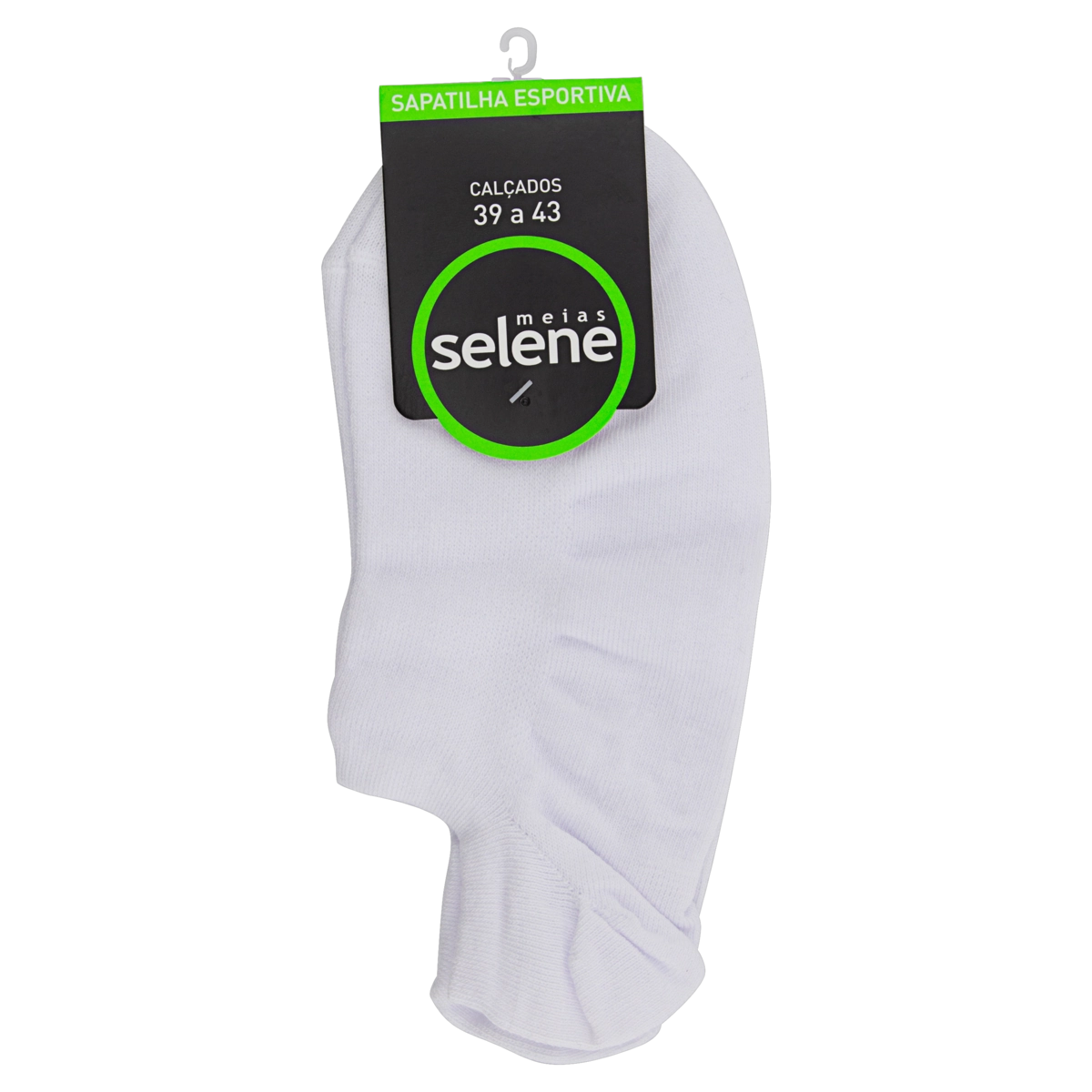 Meia Feminina Sapatilha Branca Esportiva Selene N 39 43
